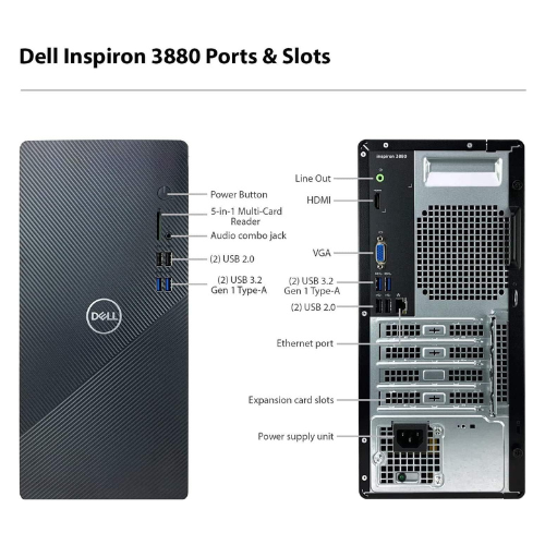 Dell Inspiron 3880 Desktop Tower (Renewed)